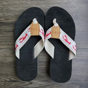 L. L. Bean Lobster Flip Flops Size 6